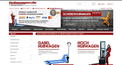 Desktop Screenshot of hubwagen.de